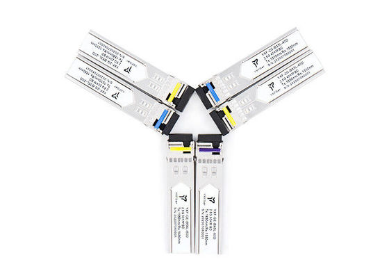 নিম্ন EMI 3.3V 20km 2.5G SFP অপটিক্যাল ট্রান্সসিভার